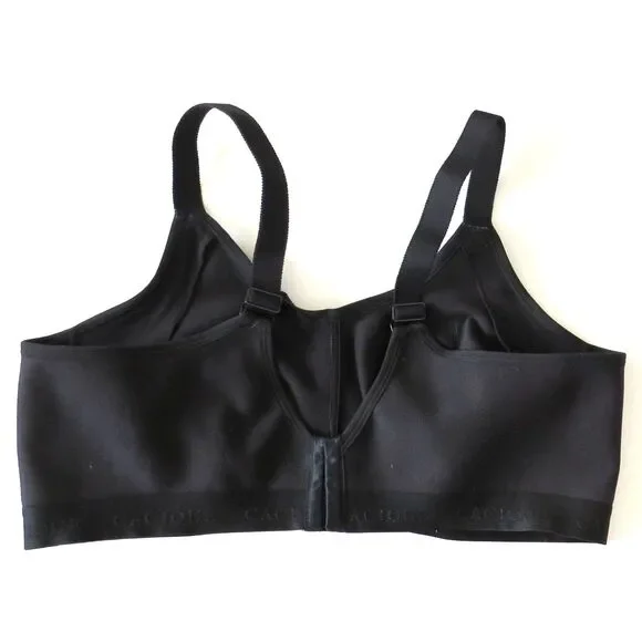 Cacique Unlined Full Coverage Wireless Bra  Black 48DD EUC - Picture 2 of 6